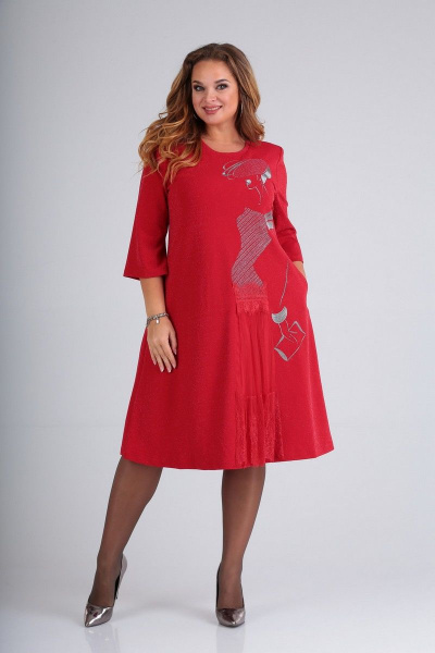 Платье SOVITA M-2011 красный - фото 3