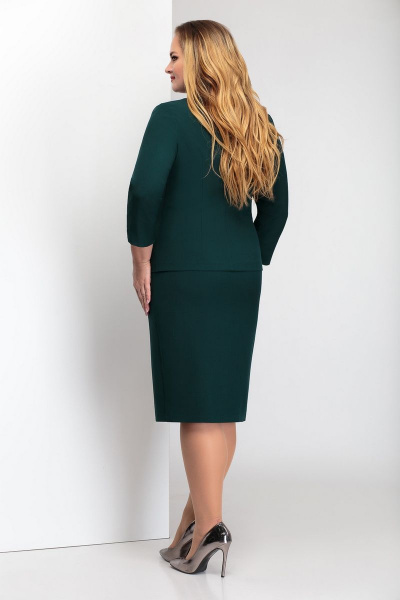 Жакет, юбка Милора-стиль 781 зеленый - фото 2