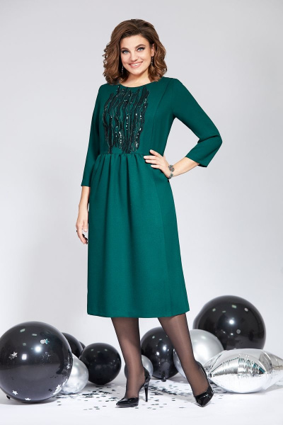 Платье Милора-стиль 821 зеленый - фото 1
