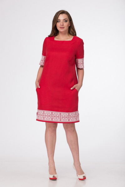 Платье MALI 433 красный - фото 2