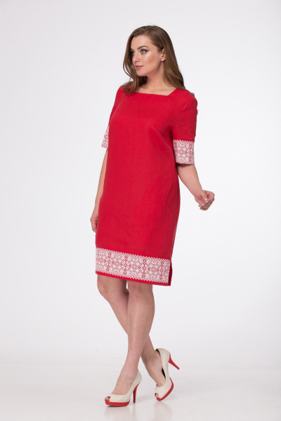 Платье MALI 433 красный - фото 3