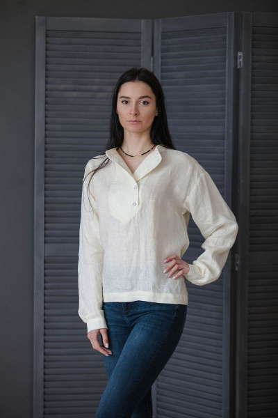 Блуза Bright Style 475 молочный - фото 3