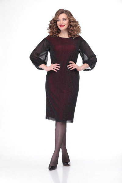 Платье Karina deLux B-366 черно-бордовый - фото 1