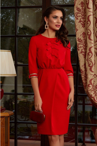 Платье Lissana 4162 красный - фото 3
