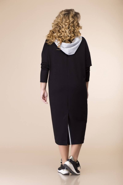 Платье Romanovich Style 1-2076 черный/серый - фото 3