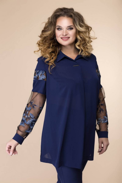 Блуза, брюки Romanovich Style 2-2079 синий - фото 3
