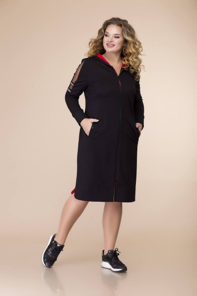 Платье Romanovich Style 1-2084 черный/красный - фото 2