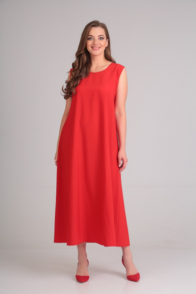 Платье Andrea Style 0063 красный - фото 4