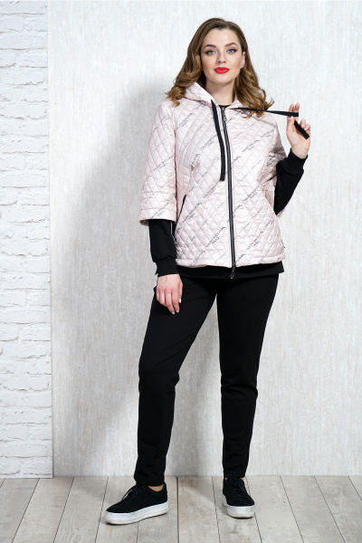 Блуза, брюки, куртка Белтрикотаж 4312 розовый+черный - фото 1