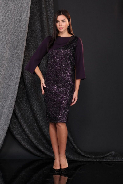 Платье Faufilure С1023 фиолет - фото 2