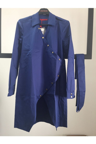 Блуза LaVeLa L50110 синий - фото 2