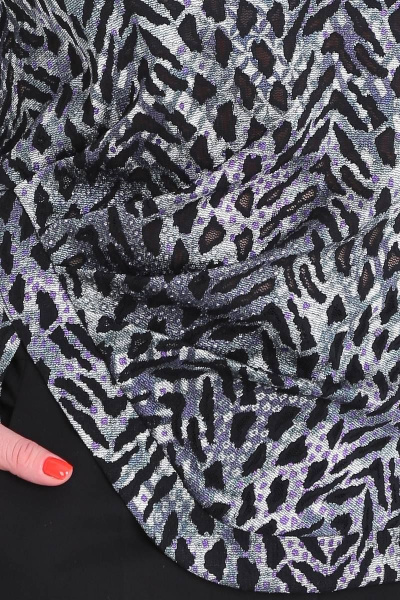 Блуза Viola Style 1110 серо-сливовый_леопард - фото 5
