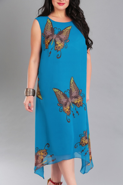 Платье IVA 992 голубой - фото 2