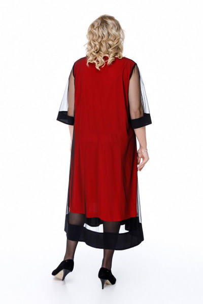Платье Pretty 1869 красный-черный - фото 3