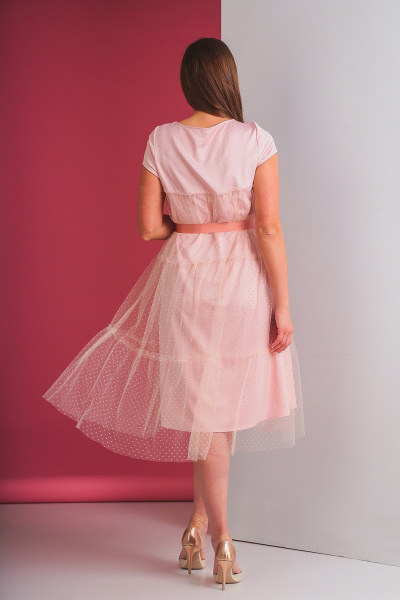 Платье ELLETTO 1583 розовый - фото 8