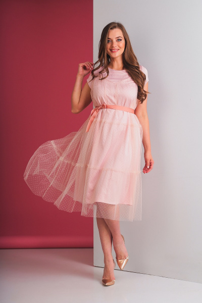 Платье ELLETTO 1583 розовый - фото 5