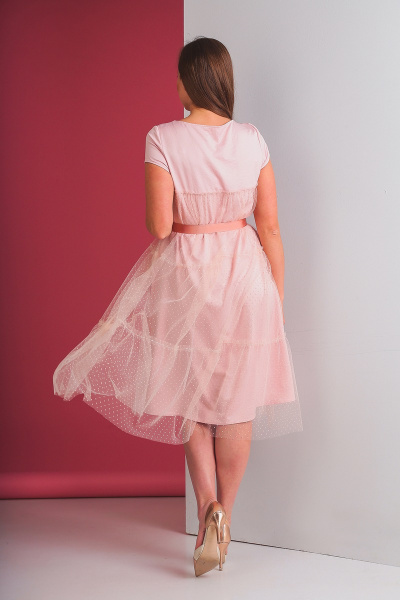 Платье ELLETTO 1583 розовый - фото 7