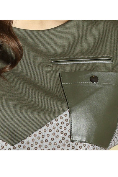 Блуза, юбка Магия моды 1790 серый+хаки - фото 2