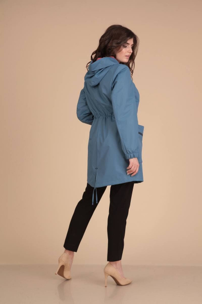 Пальто Viola Style 6019 синий - фото 3