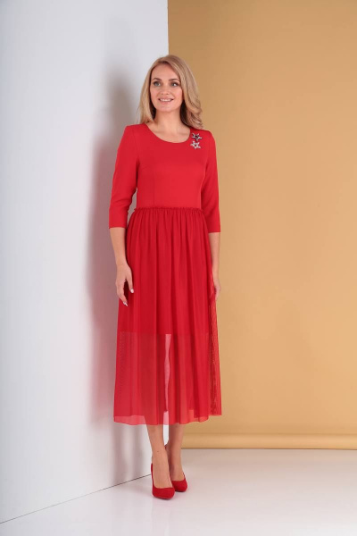 Платье Moda Versal П1837 красный - фото 2