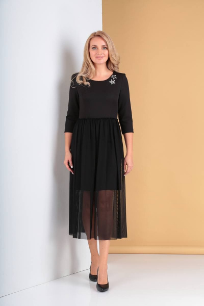 Платье Moda Versal П1837 черное - фото 5