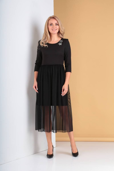 Платье Moda Versal П1837 черное - фото 1