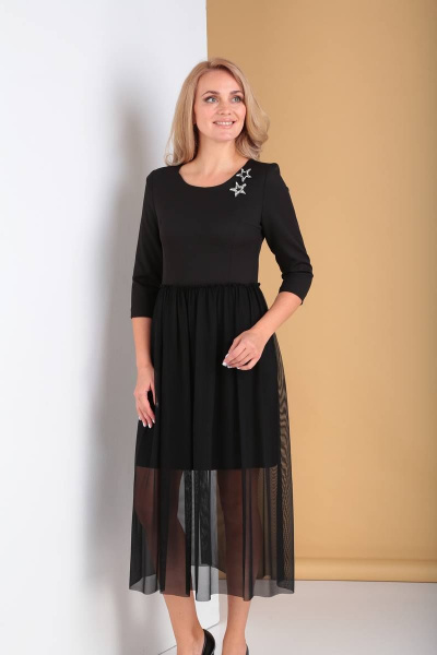 Платье Moda Versal П1837 черное - фото 6