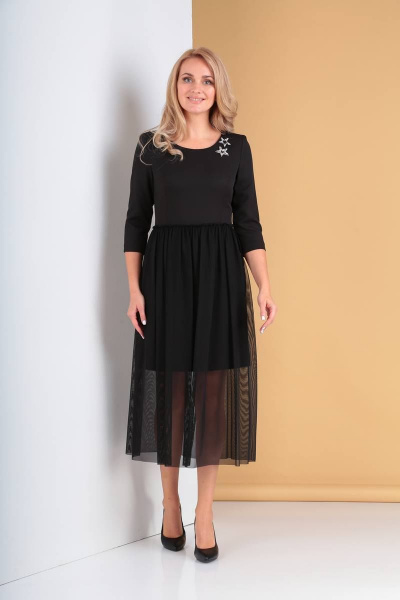 Платье Moda Versal П1837 черное - фото 3