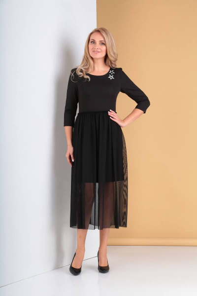 Платье Moda Versal П1837 черное - фото 2