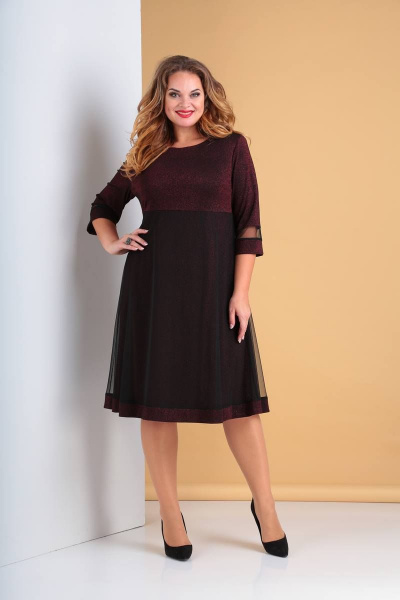 Платье Moda Versal П2115 вишневый - фото 6