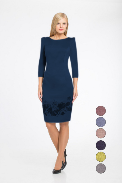 Платье Allen de Lux 732-00 синий - фото 1