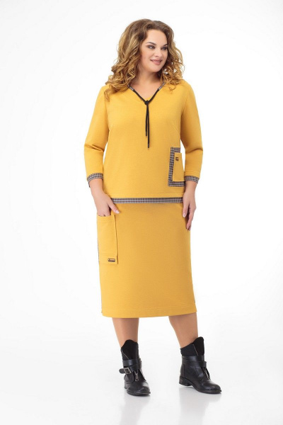 Джемпер, юбка Кэтисбел 2477 желтый - фото 1