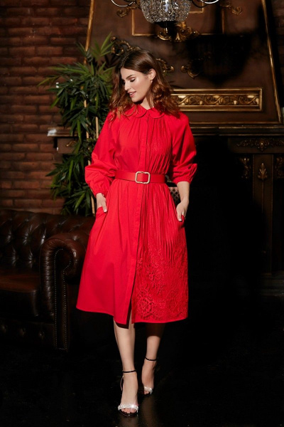 Платье Lokka 699  красный - фото 1
