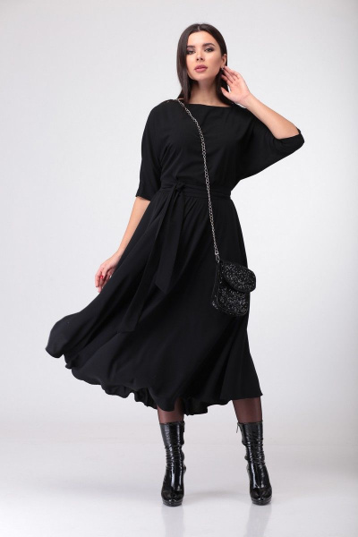 Накидка, платье Deluizn 880 черный - фото 2
