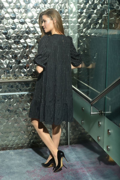 Платье Condra 4253 черный-серебристый - фото 3