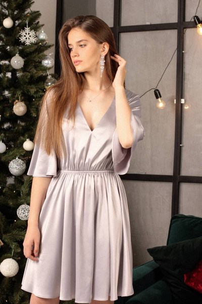 Платье LadisLine 1309 металлик - фото 1
