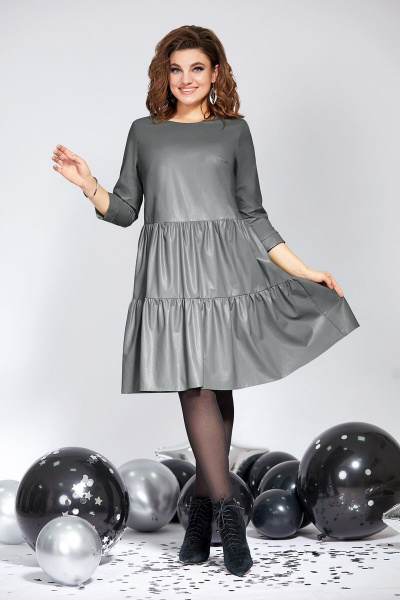 Платье Милора-стиль 822 серый. - фото 1