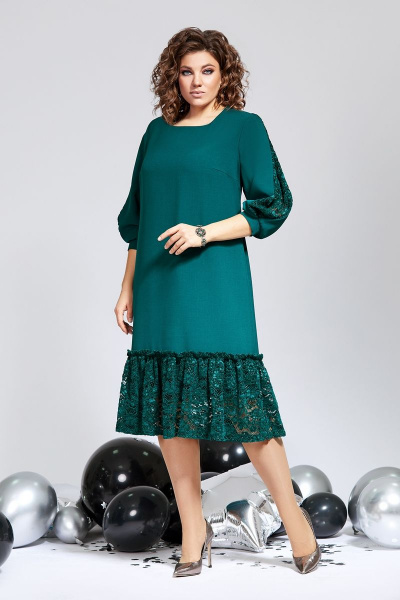 Платье Милора-стиль 844 зеленый - фото 1