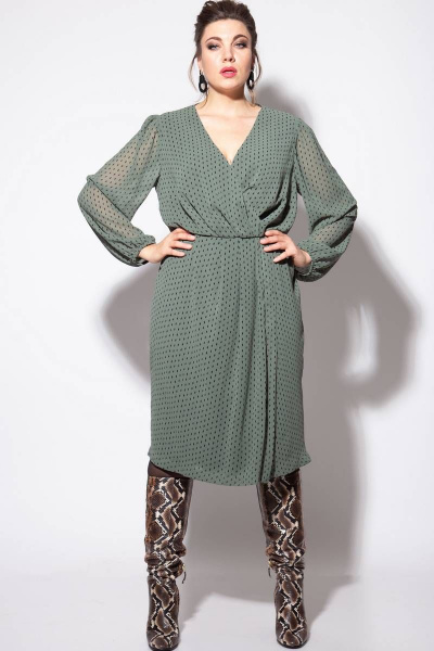 Платье SOVA 11079 зеленый - фото 2