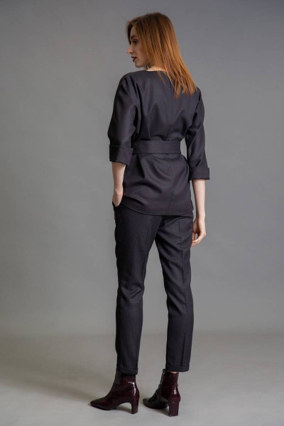 Блуза, брюки Ivera 784 черный, серый, коричневый - фото 5