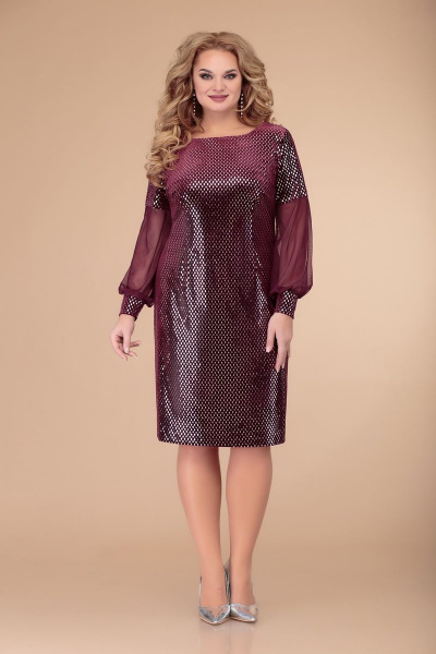 Платье Svetlana-Style 1477 бордовый - фото 2