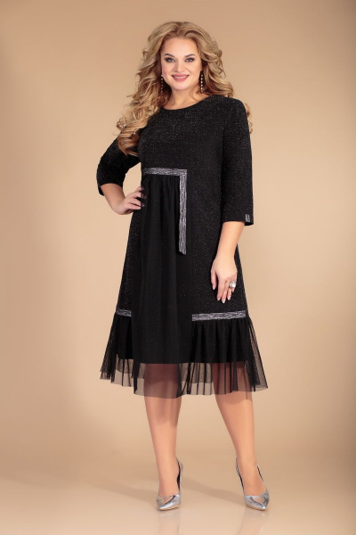 Платье Svetlana-Style 1467 черный+полоски - фото 1