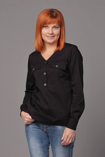 Блуза Соджи 453 черный - фото 1