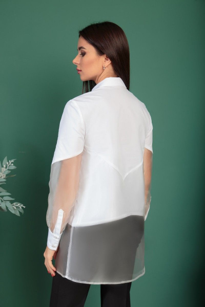Блуза SandyNa 13871 белый - фото 5