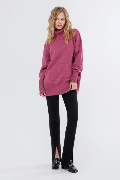 Брюки, свитер PiRS 2219 розовый-черный - фото 1