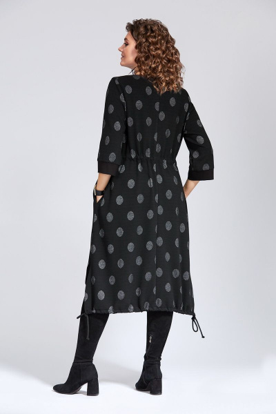 Платье Милора-стиль 802 черный+горох - фото 2