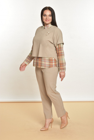 Блуза, брюки, джемпер Lady Style Classic 1303 беж - фото 1