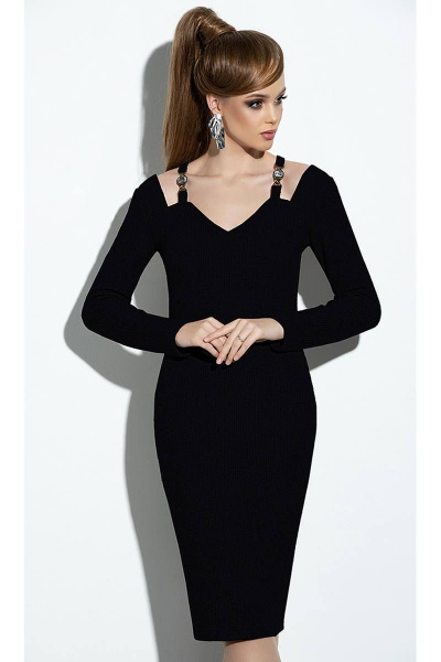 Платье Diva 1203-1 черный - фото 2