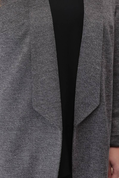 Блуза, брюки, жакет Линия Л А-1837 серый-черный - фото 4
