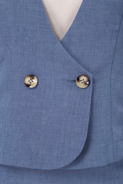 Блуза, жакет, юбка Линия Л А-1658 синий - фото 5